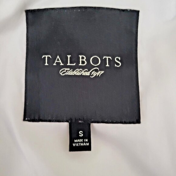 Talbots Women’s Silver Grey Puffer Jacket Duck Down Size S - Picture 5 of 6